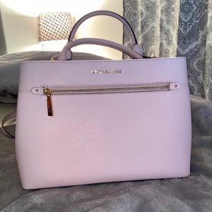 michael kors leather satchel